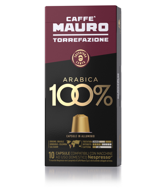 CAFFE' MAURO COMPATIBILI NESPRESSO* 100% ARABICA 10 CAPSULE 55g