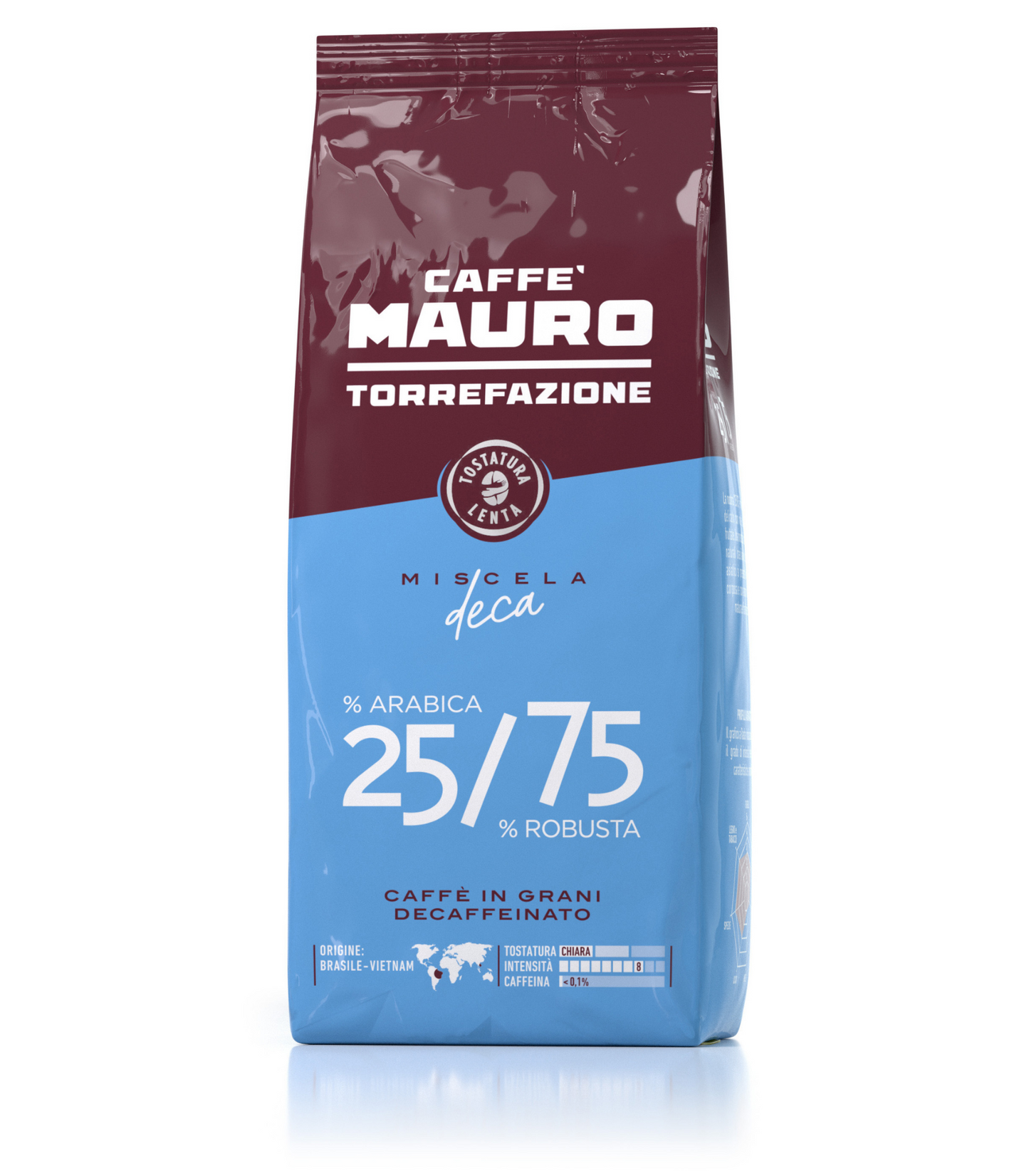 CAFFE' MAURO GRANI DECA 25% ARABICA- 75% ROBUSTA 250g