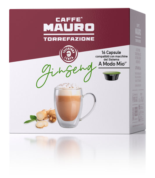 CAFFE' MAURO COMPATIBILI A MODO MIO GINSENG 16 CAPSULE