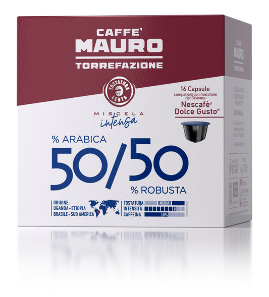 CAFFE' MAURO COMPATIBILI DOLCE GUSTO 50% ARABICA - 50% ROBUSTA 16 CAPSULE