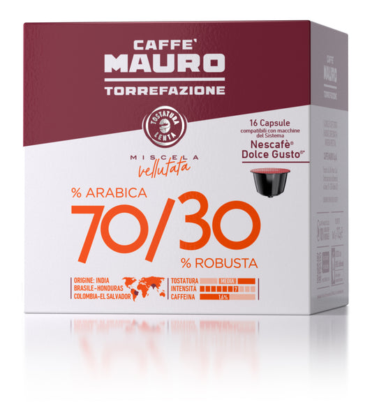 CAFFE' MAURO COMPATIBILI DOLCE GUSTO 70% ARABICA - 30% ROBUSTA 16 CAPSULE