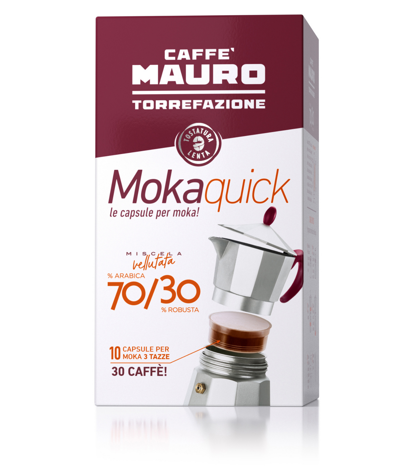 CAFFE' MAURO CAPSULE MOKAQUICK 70% ARABICA - 30% ROBUSTA 10 CAPSULE